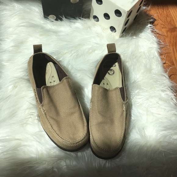 CROCS Other - Men’s Canvas Croc Loafers Sz 8